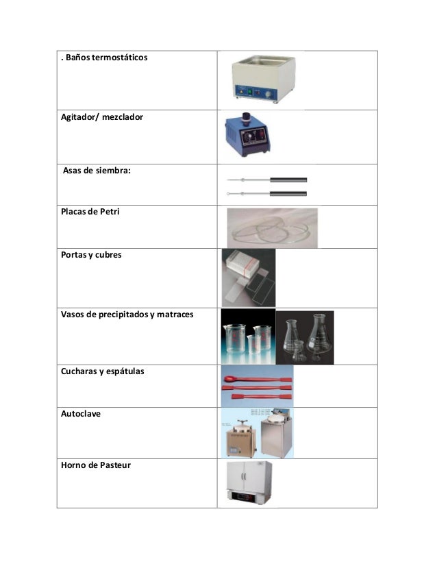 Equipamiento de las áreas del laboratorio clínico