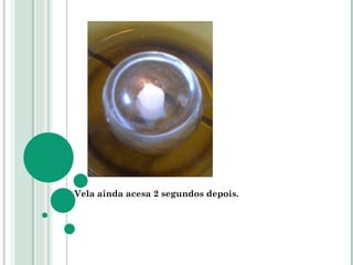 Vela ainda acesa 2 segundos depois. 