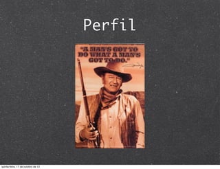 Perfil

quinta-feira, 17 de outubro de 13

 