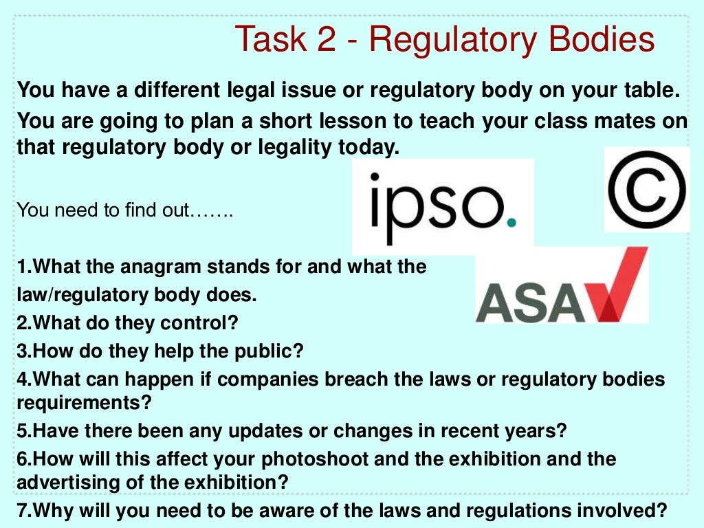Roles in Regulatory Bodies