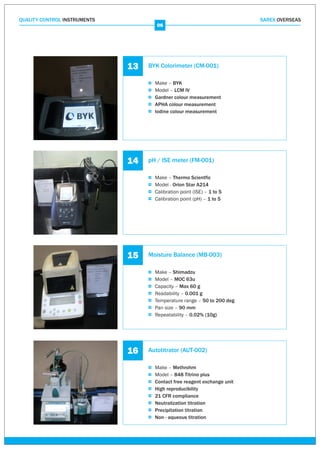 Equipment-list-Quality-Control.qualiy control | PDF