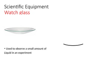 Equipment and its uses - learn how to draw and name | PPTX
