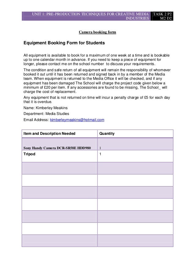reservation form template