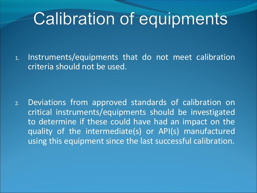 Equipment calibration PPT by Shravan Kumar