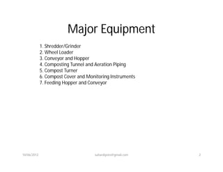 Major equipment of composting facility | PDF