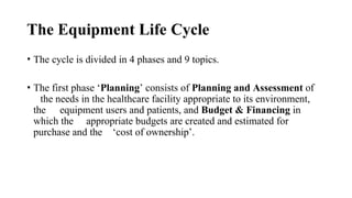 Healthcare Tecnology Management-Equipment Life Cycle.pptx