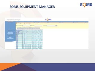 EQMS EQUIPMENT MANAGER
 