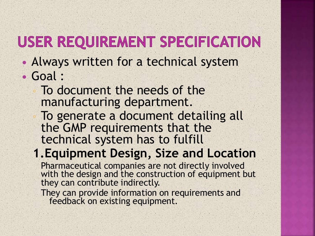 Equipment qualification