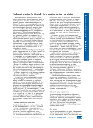 Equipment selection for high selective excavation surface coal mining | PDF