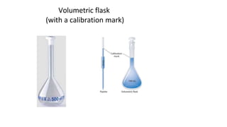 Volumetric flask
(with a calibration mark)
 
