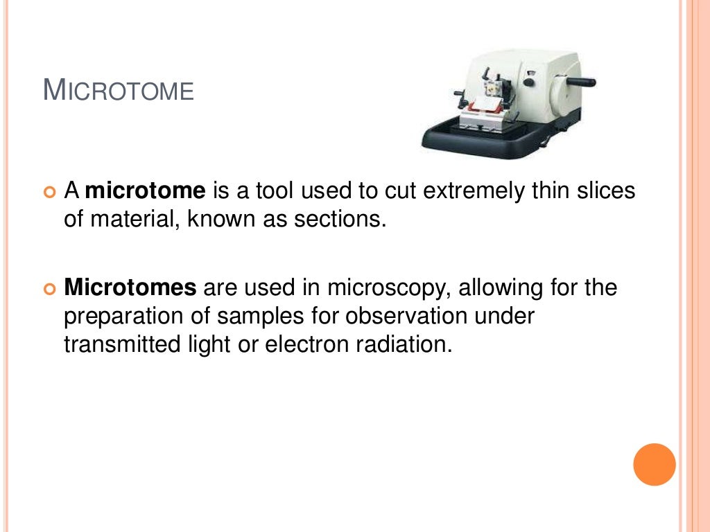 Equipments used Histopathology