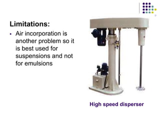 Compact Dispersing System Equipments used in dispersed systems | PPTX
