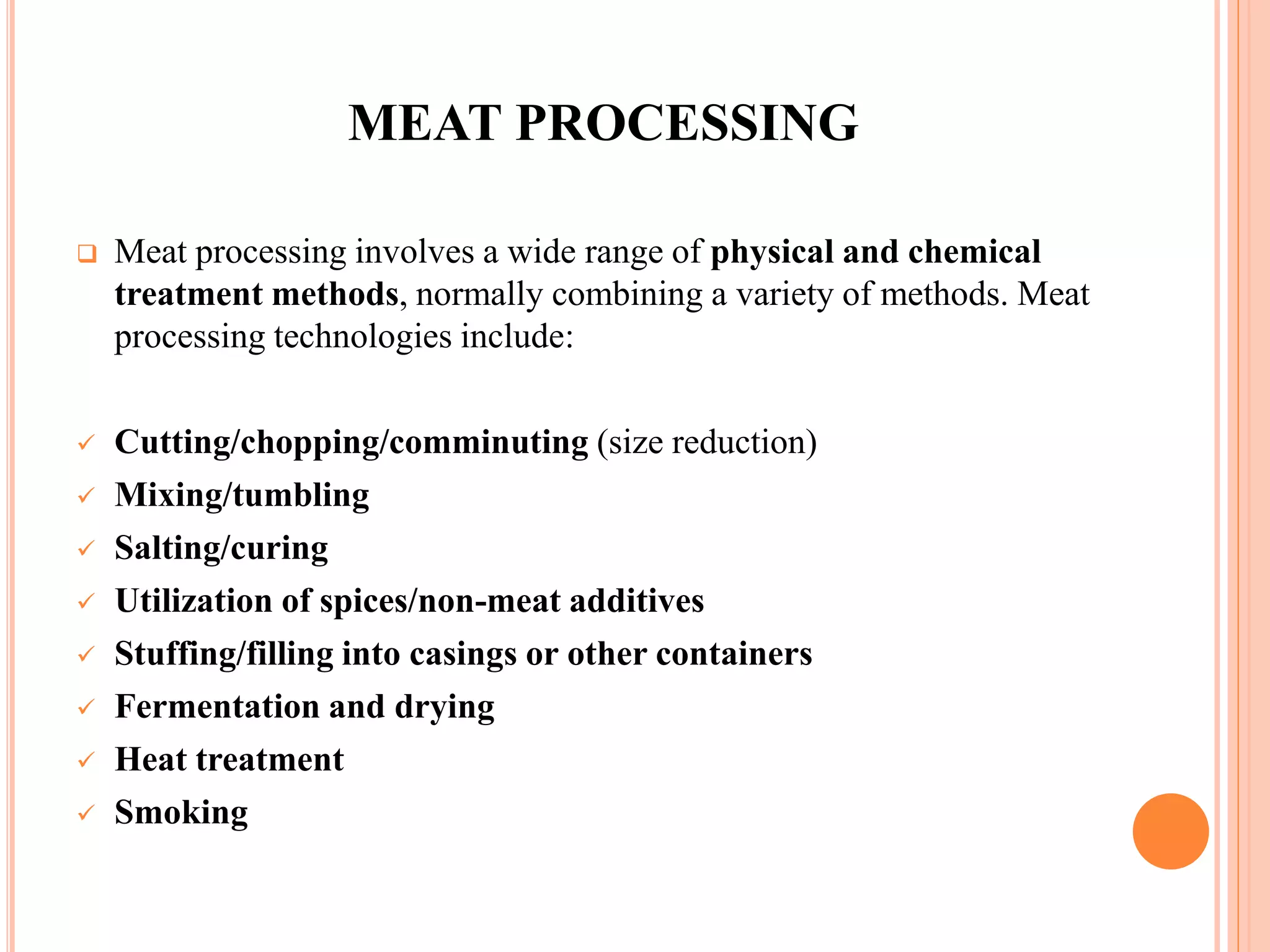 Equipments used in Meat and Poultry industry | PPTX