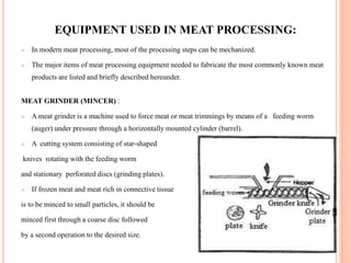 Equipments used in Meat and Poultry industry | PPTX