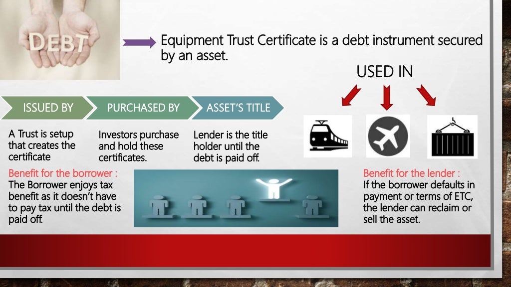 Equipment trust certificate