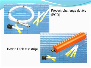 Process challenge device
                         (PCD)




Bowie Dick test strips
 