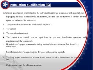 Installation Qualification Draw Equipment validation of fbd | PPTX