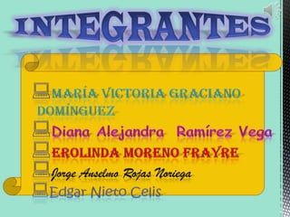 INTEGRANTESMaría Victoria Graciano Domínguez
