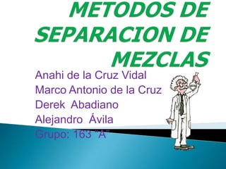 Anahi de la Cruz Vidal
Marco Antonio de la Cruz
Derek Abadiano
Alejandro Ávila
Grupo: 163 “A”

 