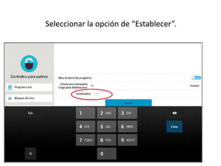 Seleccionar la opción de “Establecer”.
 
