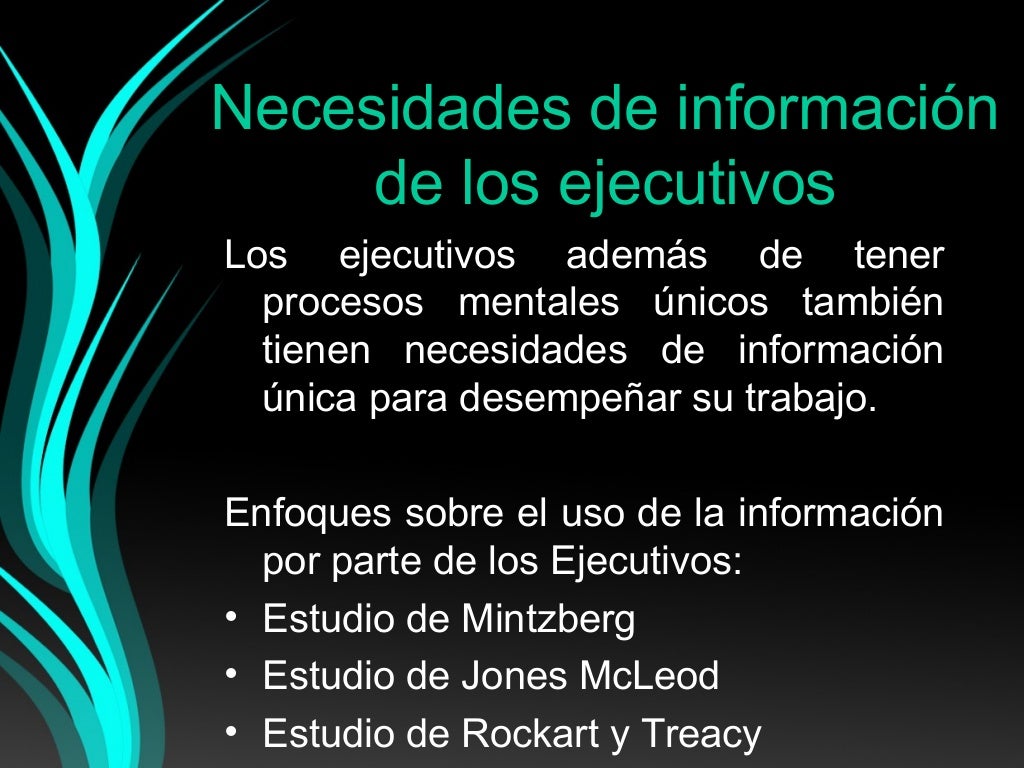 Sistemas de Información Ejecutiva Sistemas de Información Ejecutiva