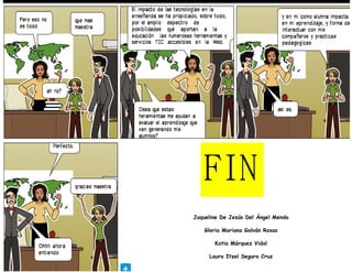 FIN
Jaqueline De Jesús Del Ángel Mendo
Gloria Mariana Galván Rosas
Katia Márquez Vidal
Laura Itzel Segura Cruz
 
