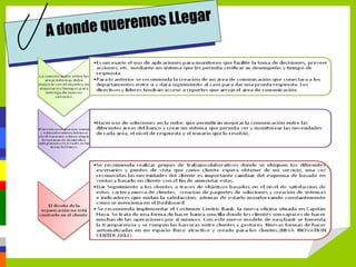 donde quere m o s LLe ga r
A
 