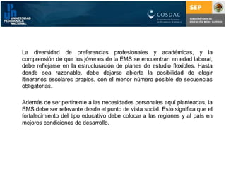 A continuación se muestra un resumen de la división de los principalessubsistemas de la EMS