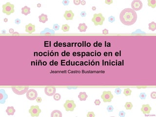 El desarrollo de la
noción de espacio en el
niño de Educación Inicial
Jeannett Castro Bustamante
 