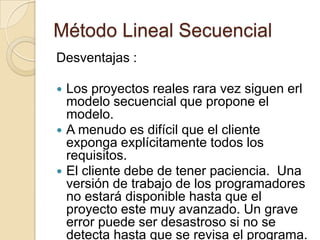 MantenimientoEl software indudablemente sufrirá cambios después de ser entregado al cliente. Se producirán cambios porque se han encontrado errores, porque el software debe acoplarse a los cambios de su entorno externo. El soporte o Mantenimiento del software vuelve a aplicar  cada una de las fases precedentes a un programa ya existente y no a uno nuevo.