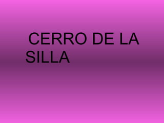 CERRO DE LA  SILLA 