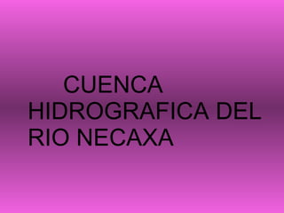 CUENCA HIDROGRAFICA DEL RIO NECAXA 
