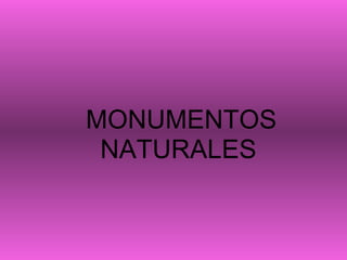 MONUMENTOS NATURALES 
