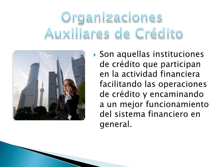 organizaciones auxiliares de credito segunda exposicion