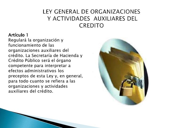 organizaciones auxiliares de credito segunda exposicion