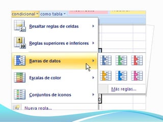GRABACION DE MACROS FUNCION SI FUNCION CONSULTAV FUNCION PROMEDIO FORMATOS CONDICIONALES