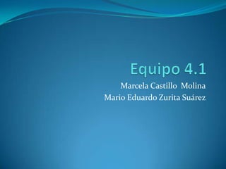 Marcela Castillo Molina
Mario Eduardo Zurita Suárez
 