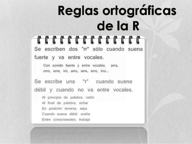 reglas ortograficas de la N,Q, R y S