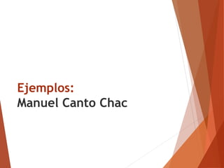 Ejemplos:
Manuel Canto Chac
 