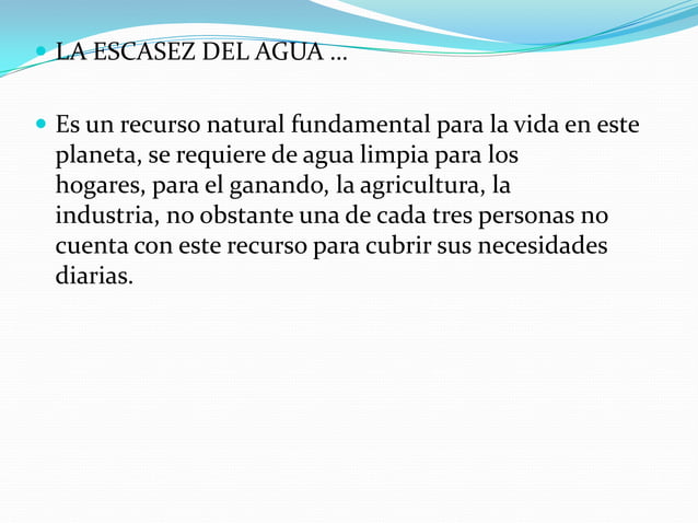 Entrevistas "Escasez del Agua" | PPT