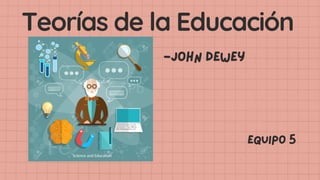 Teorías de la Educación
-john Dewey
Equipo 5
 