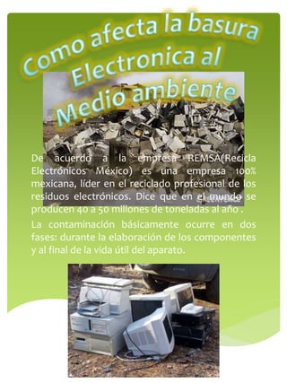 La sustentabilidad....desechos electronicos