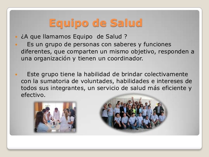 Equipo de salud Equipo de salud