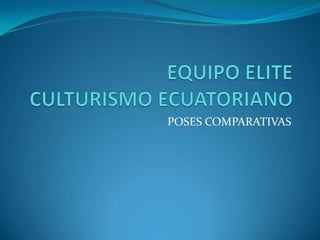 EQUIPO ELITE CULTURISMO ECUATORIANO POSES COMPARATIVAS 