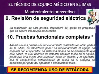 SE RECOMIENDA USO DE BITÁCORA
 