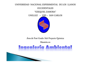 UNIVERSIDAD NACIONAL EXPERIMENTAL DE LOS LLANOSUNIVERSIDAD NACIONAL EXPERIMENTAL DE LOS LLANOSUNIVERSIDAD NACIONAL EXPERIMENTAL DE LOS LLANOSUNIVERSIDAD NACIONAL EXPERIMENTAL DE LOS LLANOS
OCCIDENTALESOCCIDENTALESOCCIDENTALESOCCIDENTALES
“EZEQUIEL ZAMORA”“EZEQUIEL ZAMORA”“EZEQUIEL ZAMORA”“EZEQUIEL ZAMORA”
UNELLEZUNELLEZUNELLEZUNELLEZ –––– VIPIVIPIVIPIVIPI –––– SAN CARLOSSAN CARLOSSAN CARLOSSAN CARLOS
Área de Post Grado: Sub Proyecto QuímicaÁrea de Post Grado: Sub Proyecto QuímicaÁrea de Post Grado: Sub Proyecto QuímicaÁrea de Post Grado: Sub Proyecto Química
Maestría enMaestría enMaestría enMaestría en
 