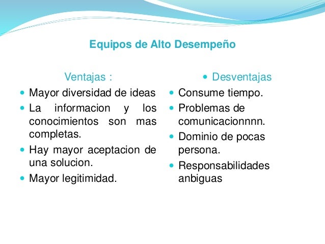 Equipos de alto desempeño