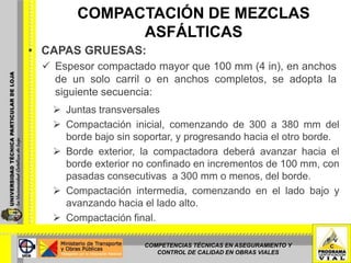 COMPACTACIÓN DE MEZCLAS ASFÁLTICASCAPAS DELGADAS:
