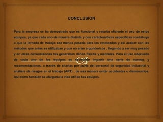 Equipos de manejo de los materiales