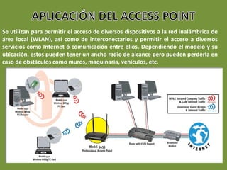    También cuentan con soporte para redes basadas en alambre (LAN - Local Area Network), que tienen un puerto RJ45 que permite interconectarse con Switch inalámbrico y formar grandes redes entre dispositivos convencionales e inalámbricos.